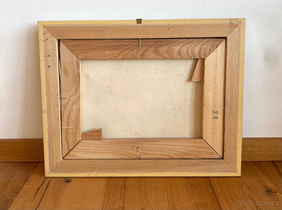 Starý obraz, olejomalba na plátně - 4