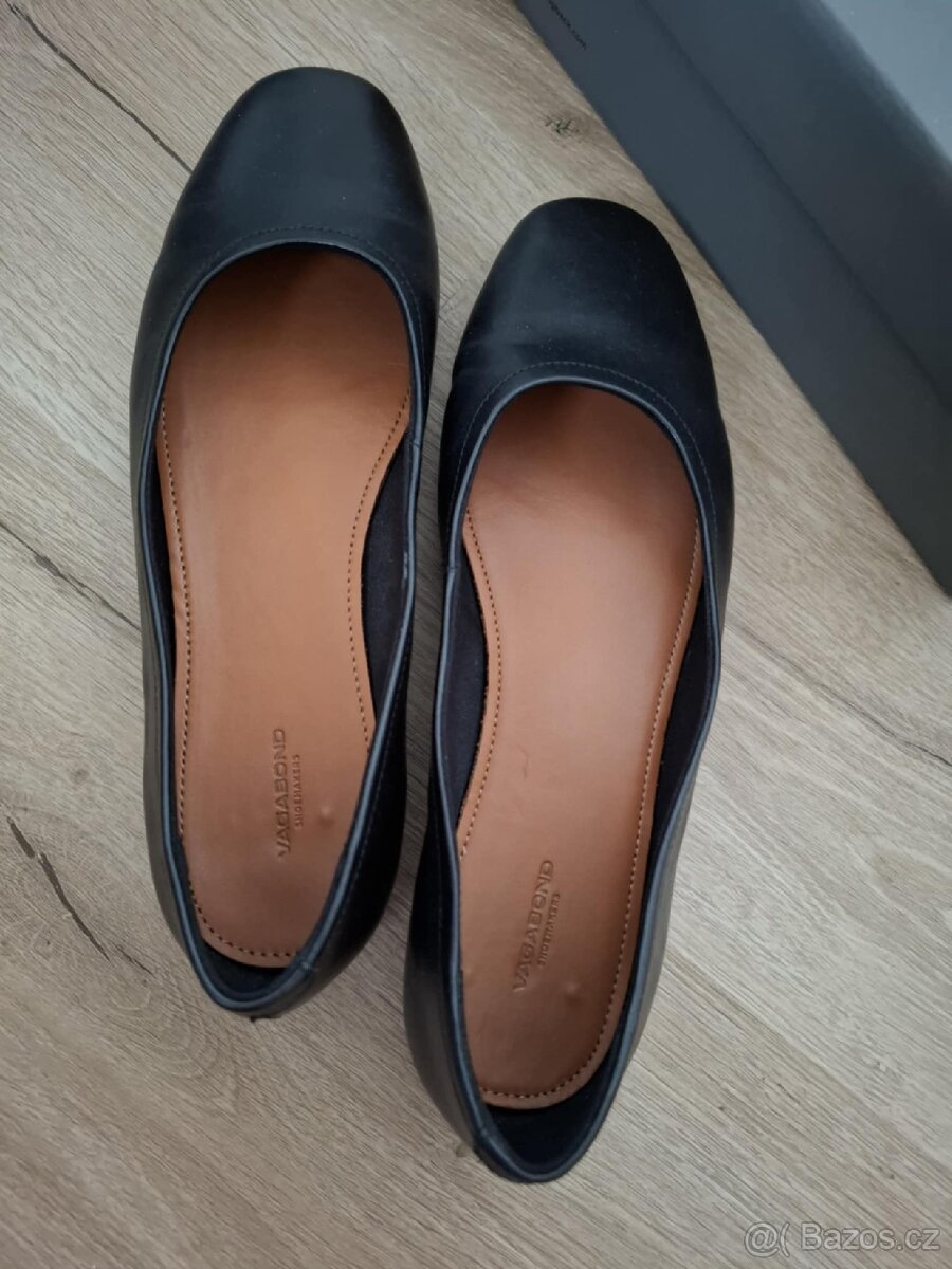 Vagabond černé kožené baleríny 40 - 4