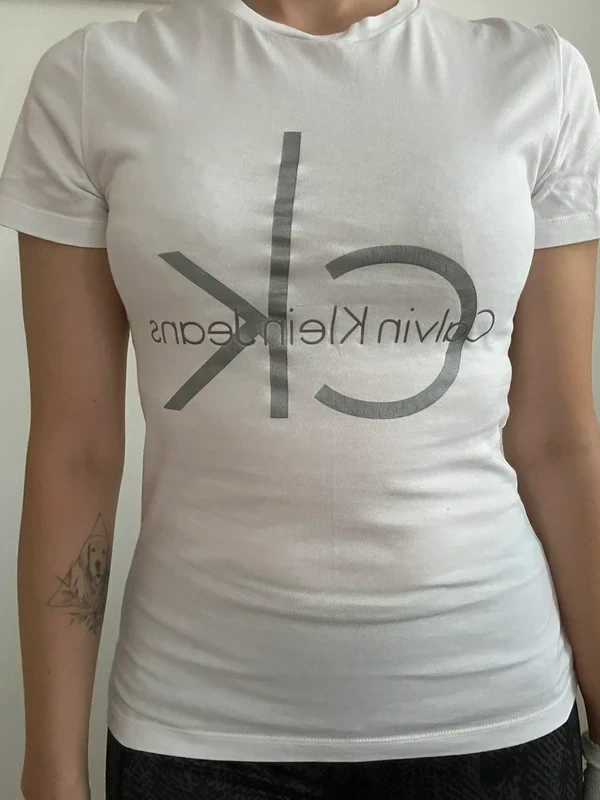 Bílé triko Calvin Klein - 4