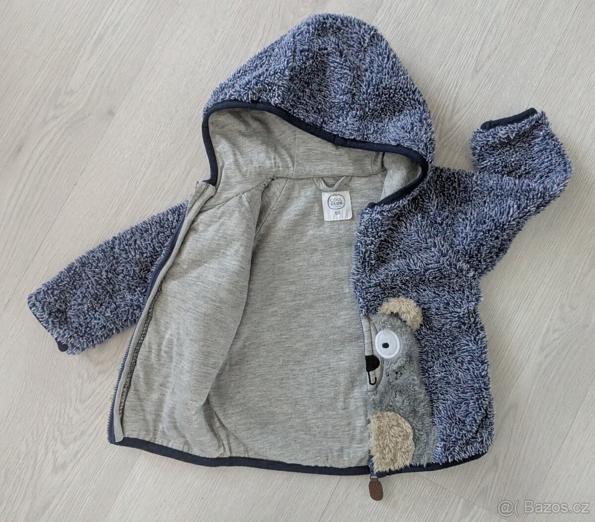 Teplý kabátek s kapucí - vel 68 - 4