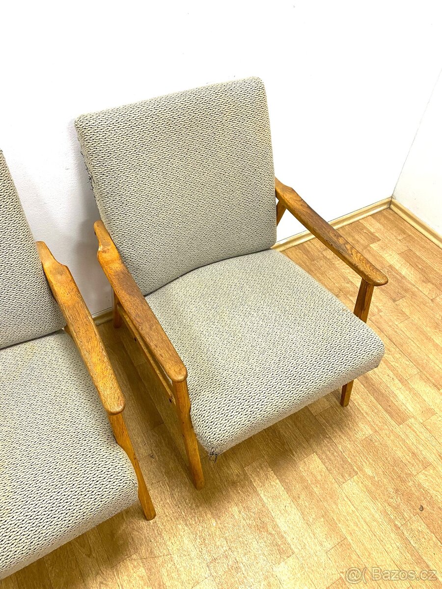 Retro křesla 60. léta Brusel - 4