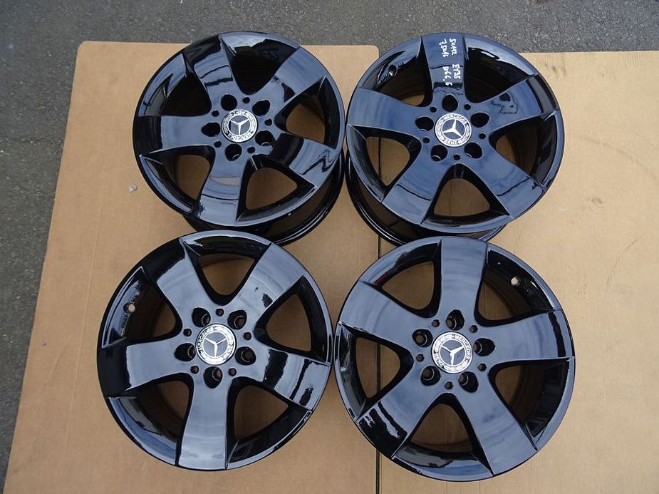 Alu disky černé na Mercedes 16", 5x112, ET 35 ,šíře 7,5J - 4