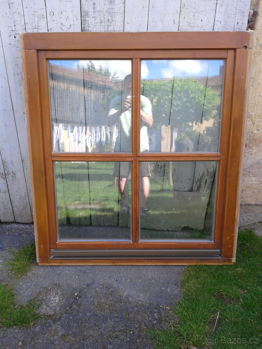2 kusy - Dřevěné okno 111 x 123 cm - 4