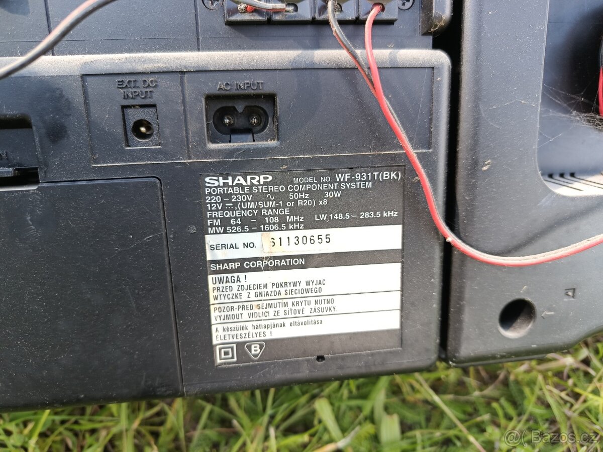 KAZETOVÝ MAGNETOFON SHARP - 4