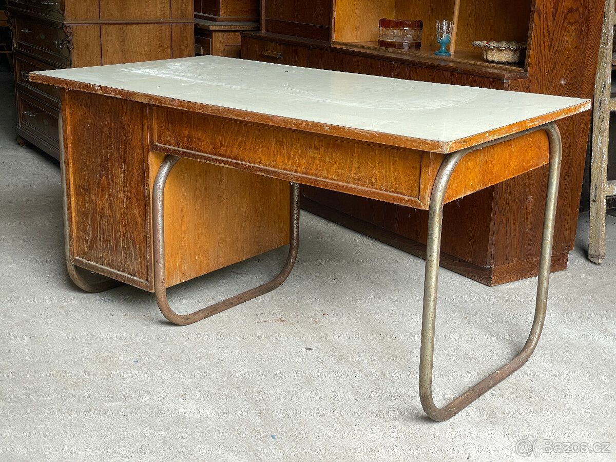 psací stůl do prostoru / chromovaná trubka / funkcionalismus - 4