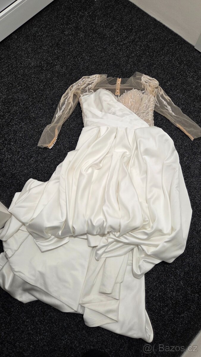 Svatební šaty (velikost L) - 4