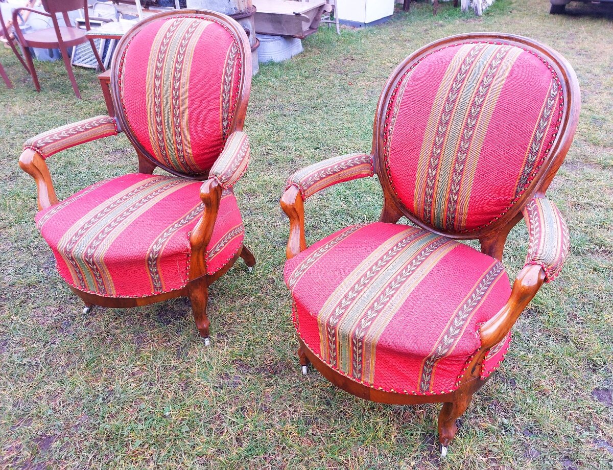 2x starožitné křeslo - 4