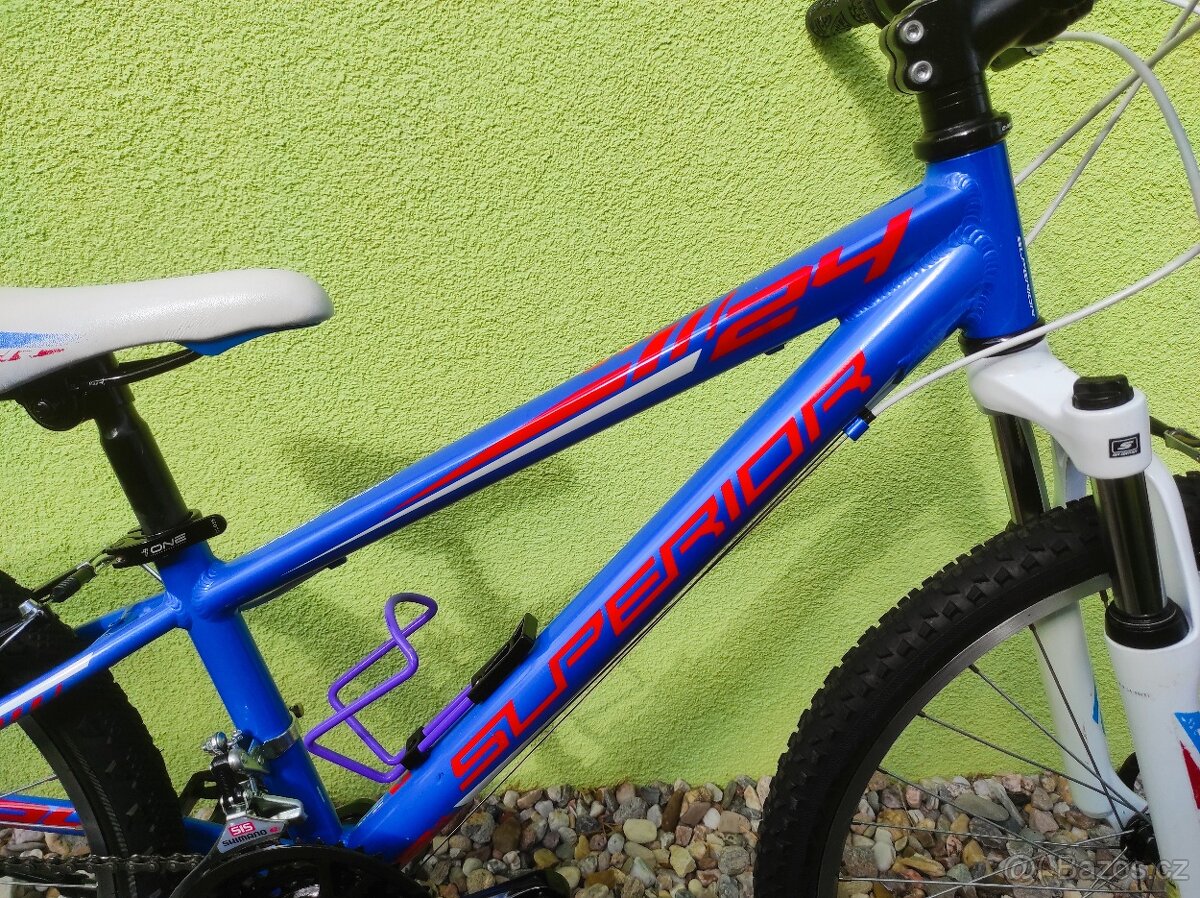 Značkové dětské kolo Superior 24" (modrá) - 4