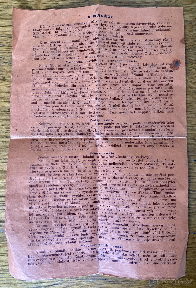 Starožitný masážní přístroj Omega - 4