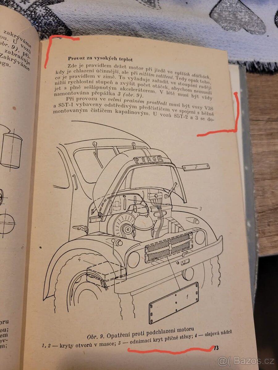 Praga V3S / S5T krycí plech motoru/tunelu - 4