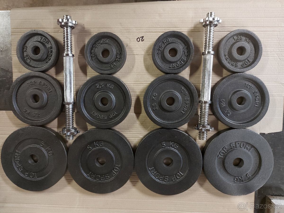 Nakládací jednoručky 2 x 20kg NOVÉ - 4