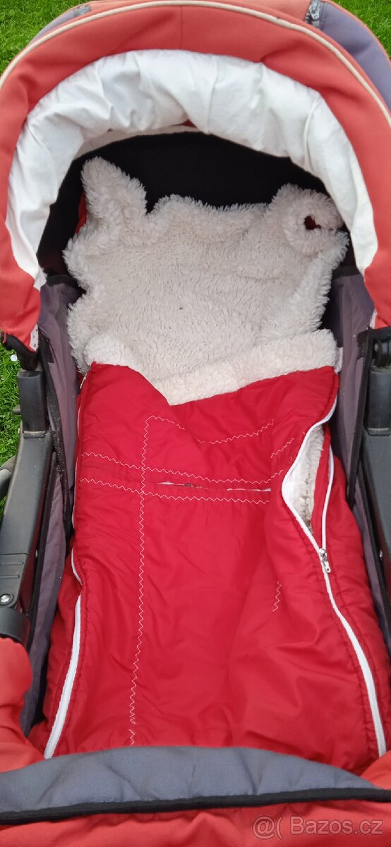 Kočár DorJan šedo-červený - 4