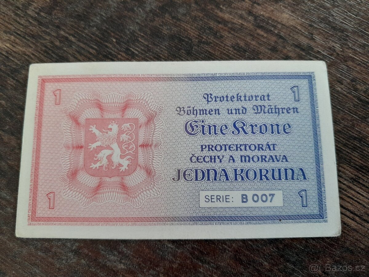 1 koruna 1940 protektorát - 4