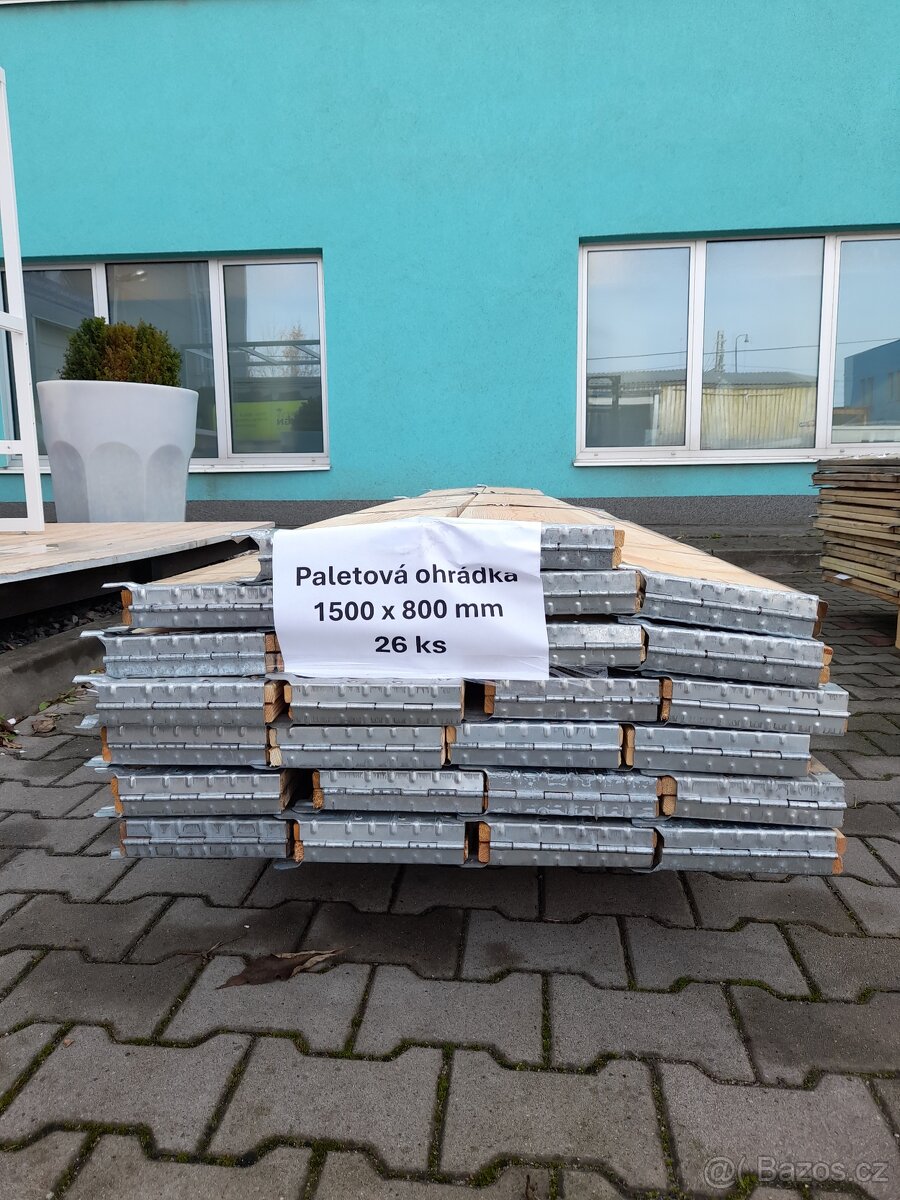 Paletové ohrádky dřevěné různé velikosti - snížení cen - 4