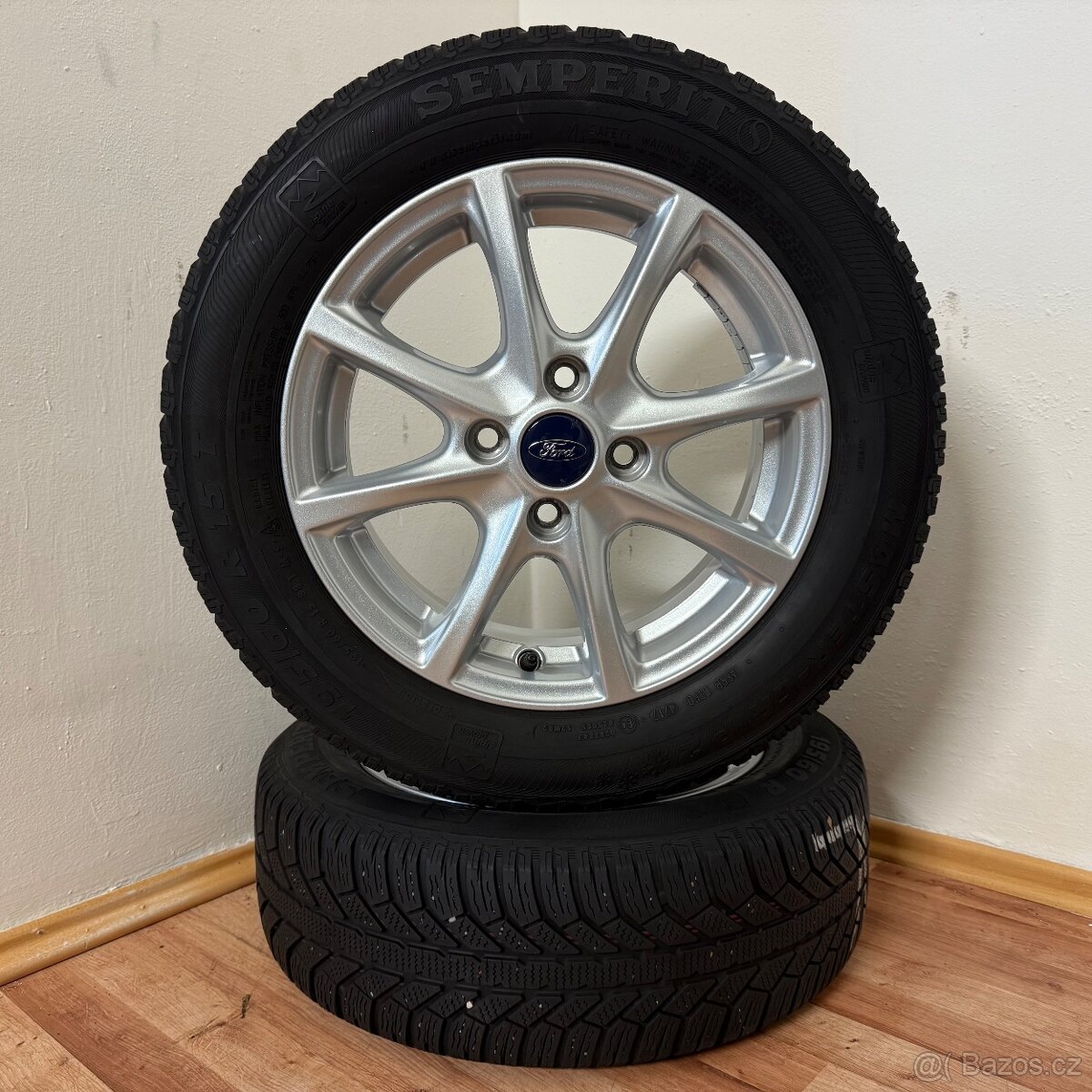 FORD FIESTA MK8 4x108 R15 ET45+ZIMNÍ 195/60R15 5mm - 4