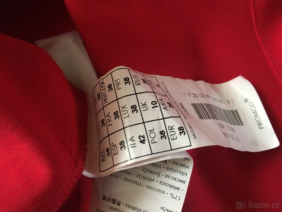 Šaty červené Promod velikost 38 - 4