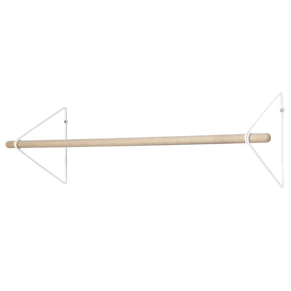 Vonbox minimalistický věsák - bílý/dub - 4