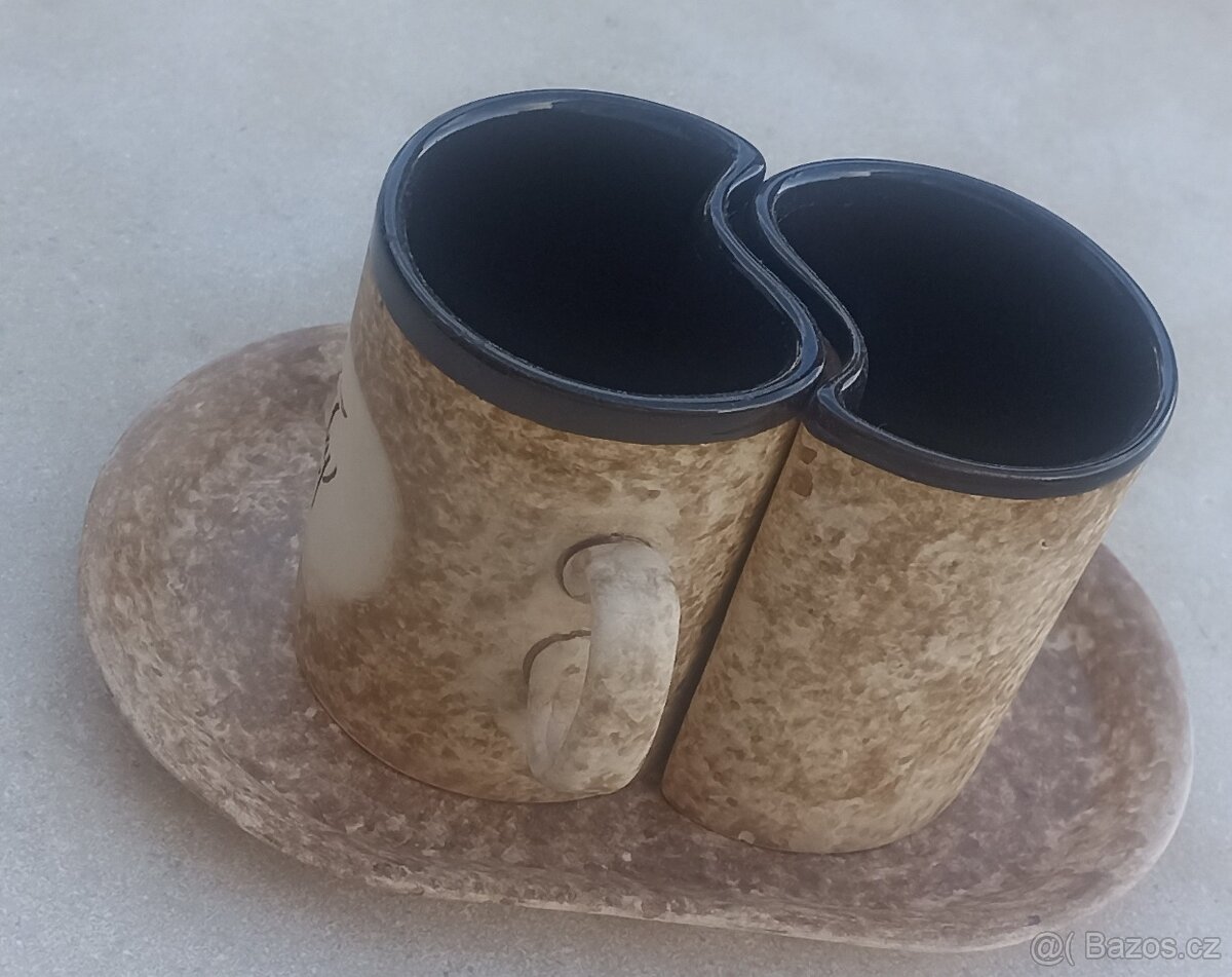 Prodám sadu keramické hrníčky na čaj JÁ a TY - 4