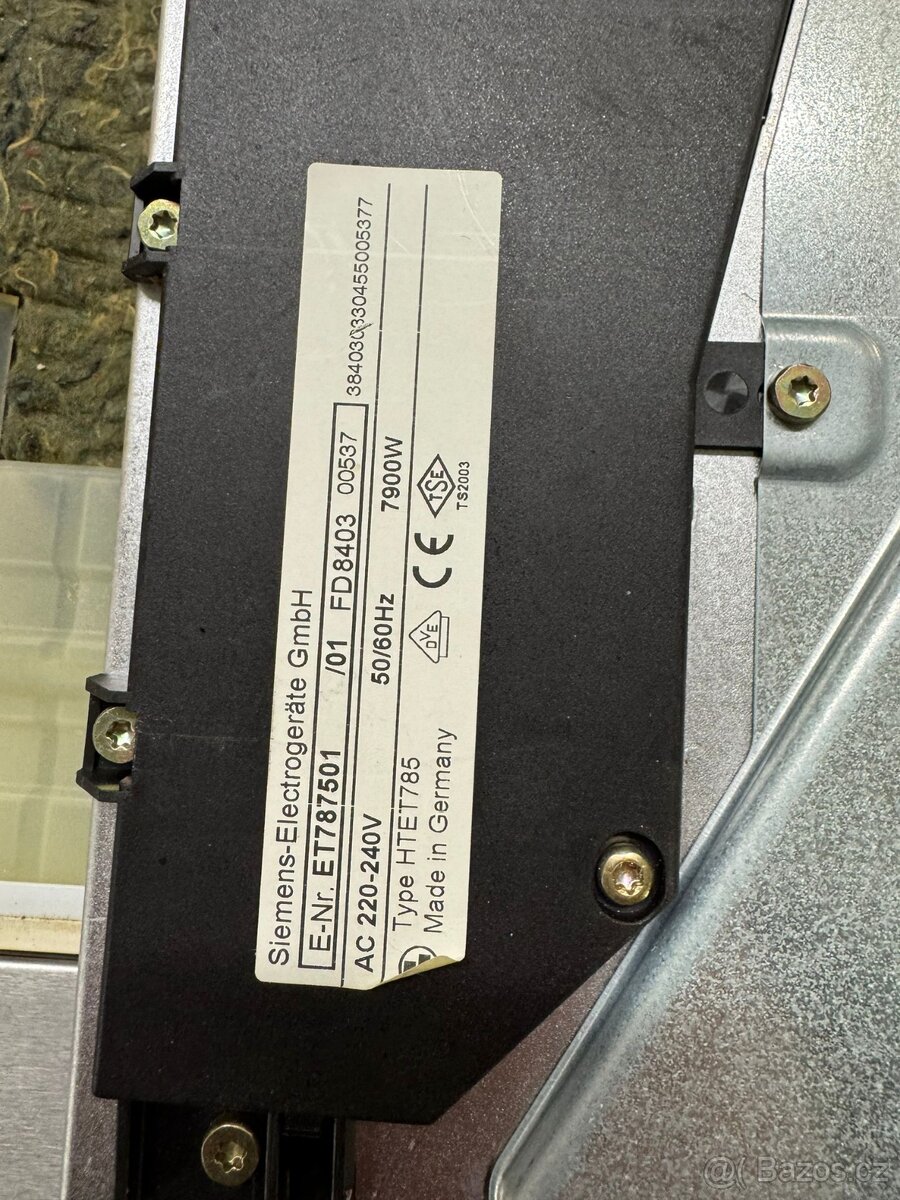 Komplet 80cm sporák + digestoř Siemens - 4