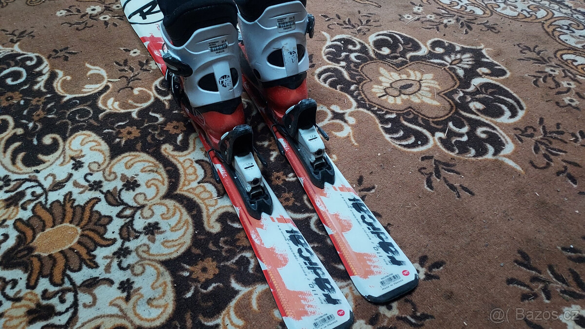 Dětské lyže 110 cm. + lyžáky 21,5 cm. ROSSIGNOL - 4