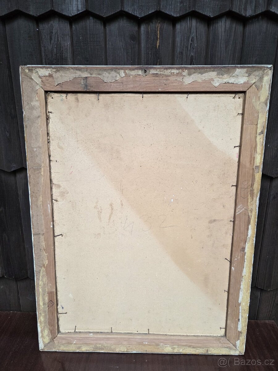 Starý myslivecký obraz Jelen - 4