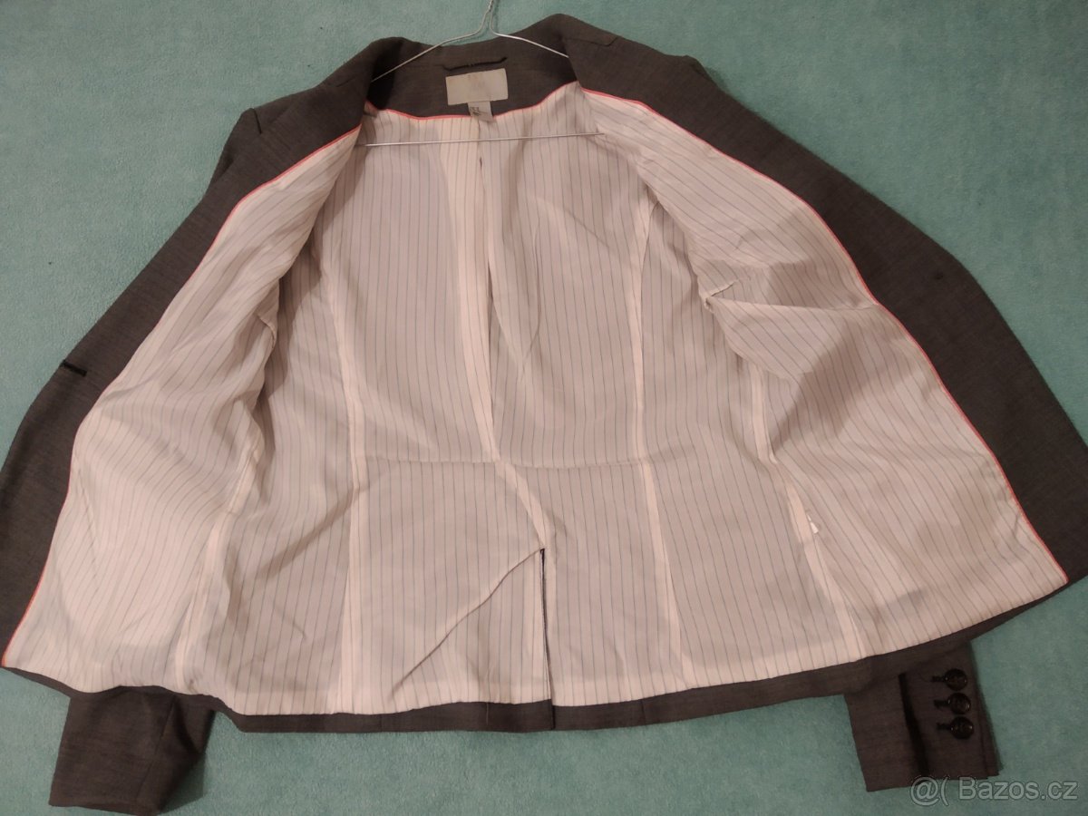 Dámské šedé sako H&M vel. 44 - 4