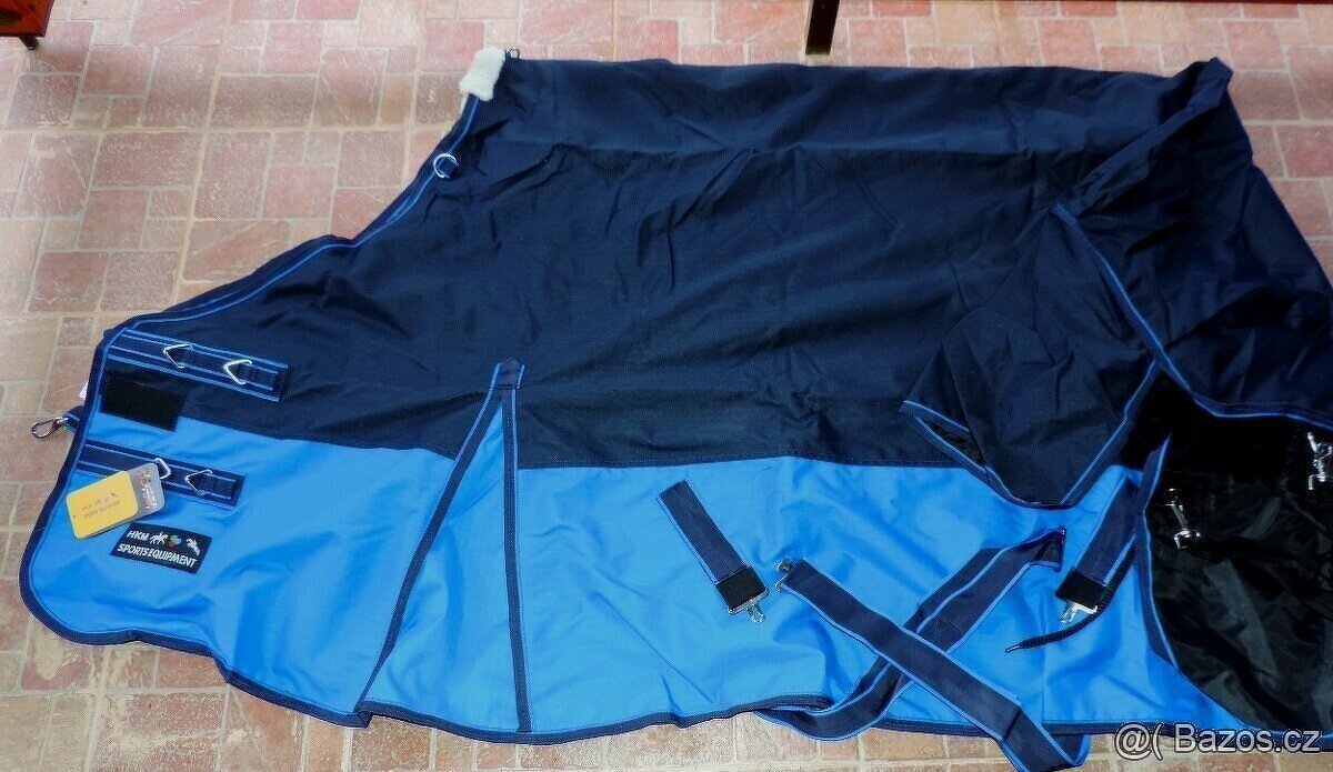 Výběhové deky 600D klasický střih + flees 155 cm - 4