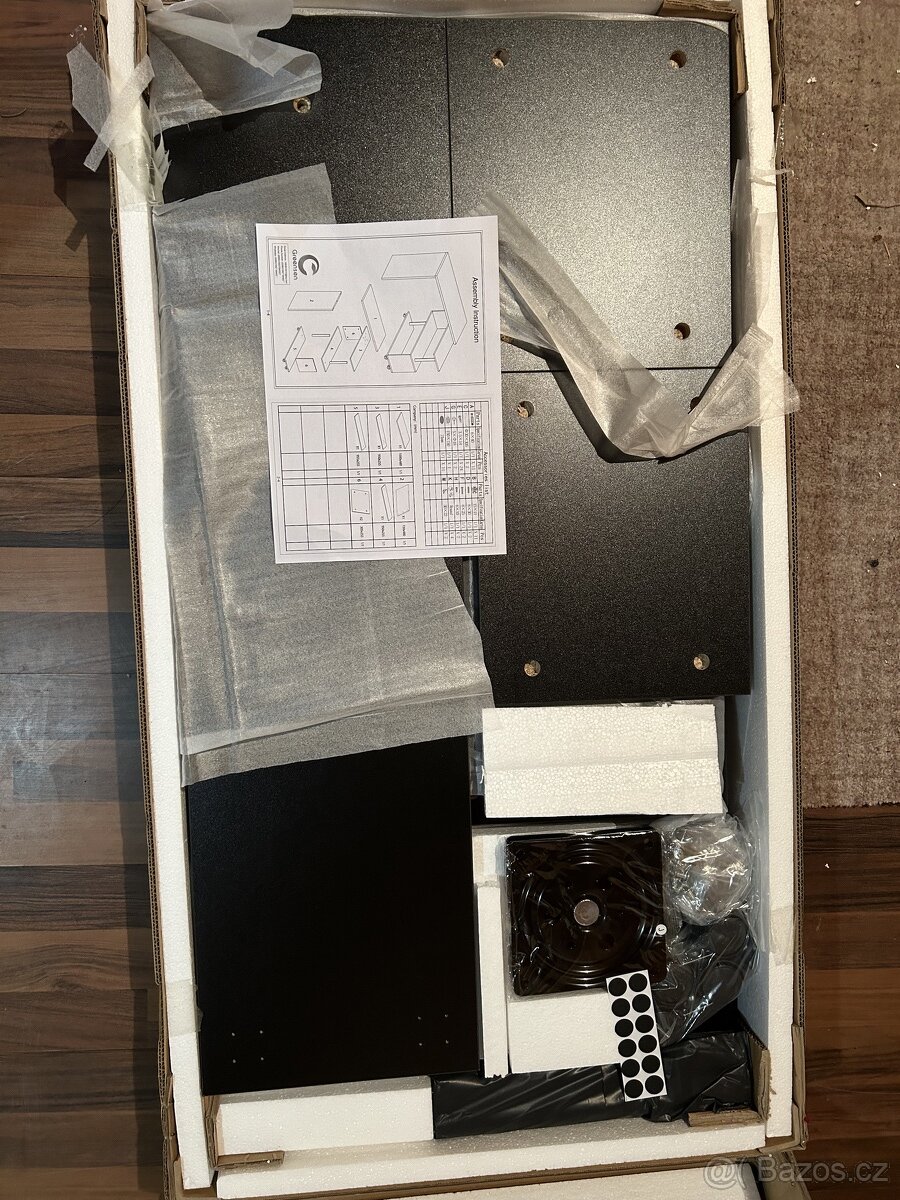 Otočný černý PC stolek - 50x102x75x100cm - 2 ks - NOVÉ - 4