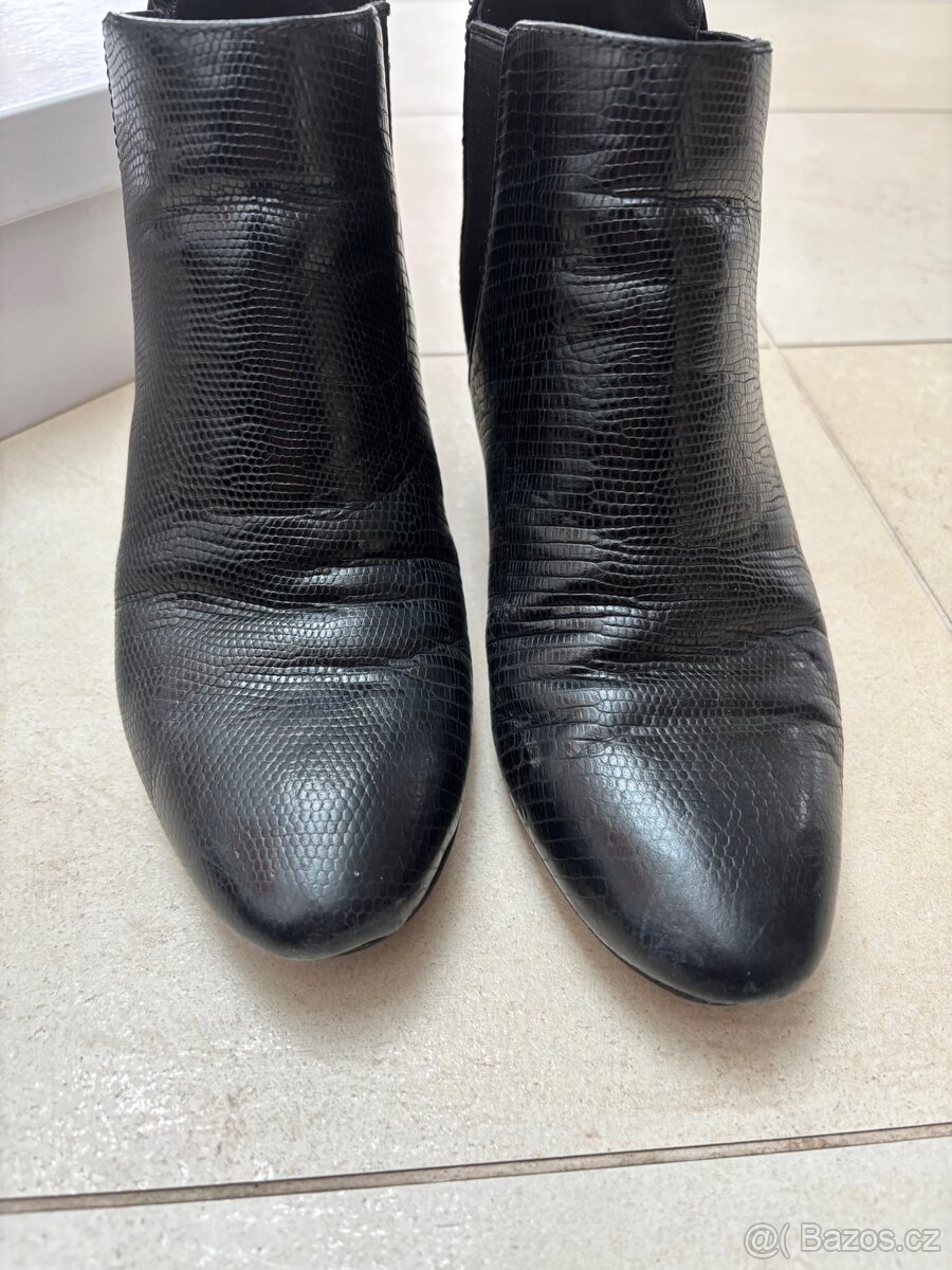 Dámské kotníčkové boty, DKNY vel.37,5, kožené - 4