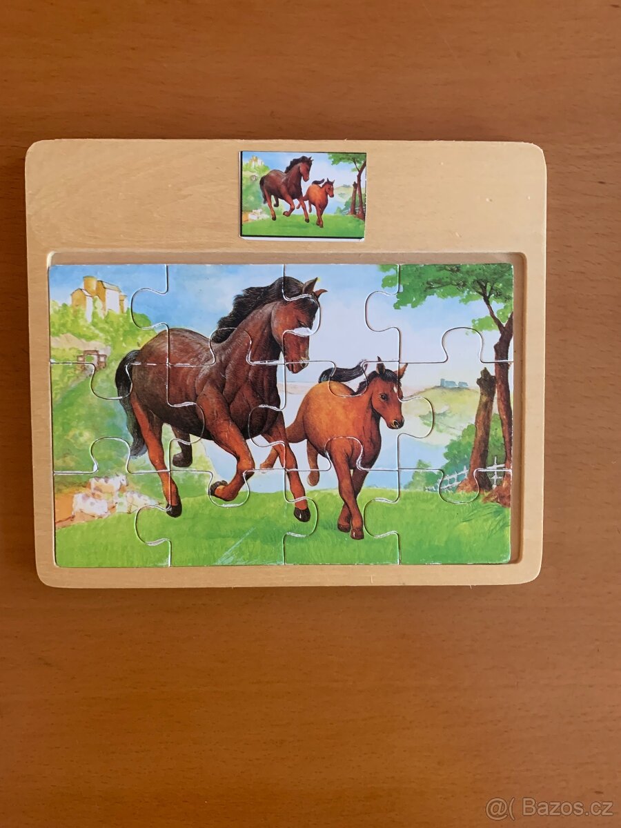 Dřevěné dětské puzzle a pexeso - 4