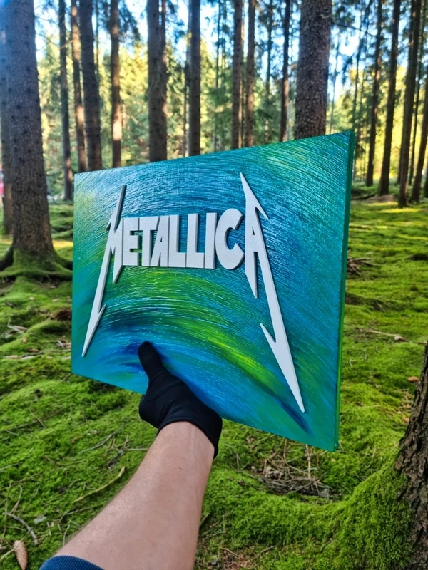 Dřevěný obraz - Metallica A3 - 4
