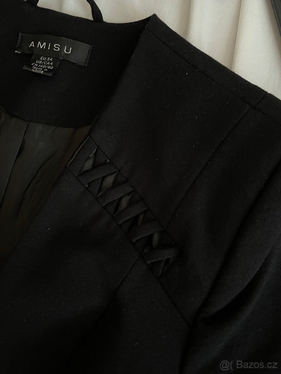 Dámské/dívčí černé sako, vel. 34 - 4