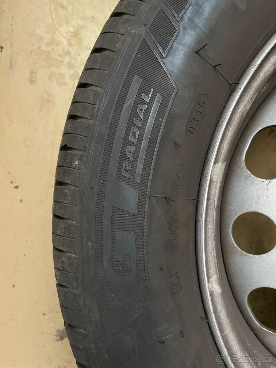 Plechové disky + letní pneu 195/65R15 - 4 ks - (Berlingo) - 4