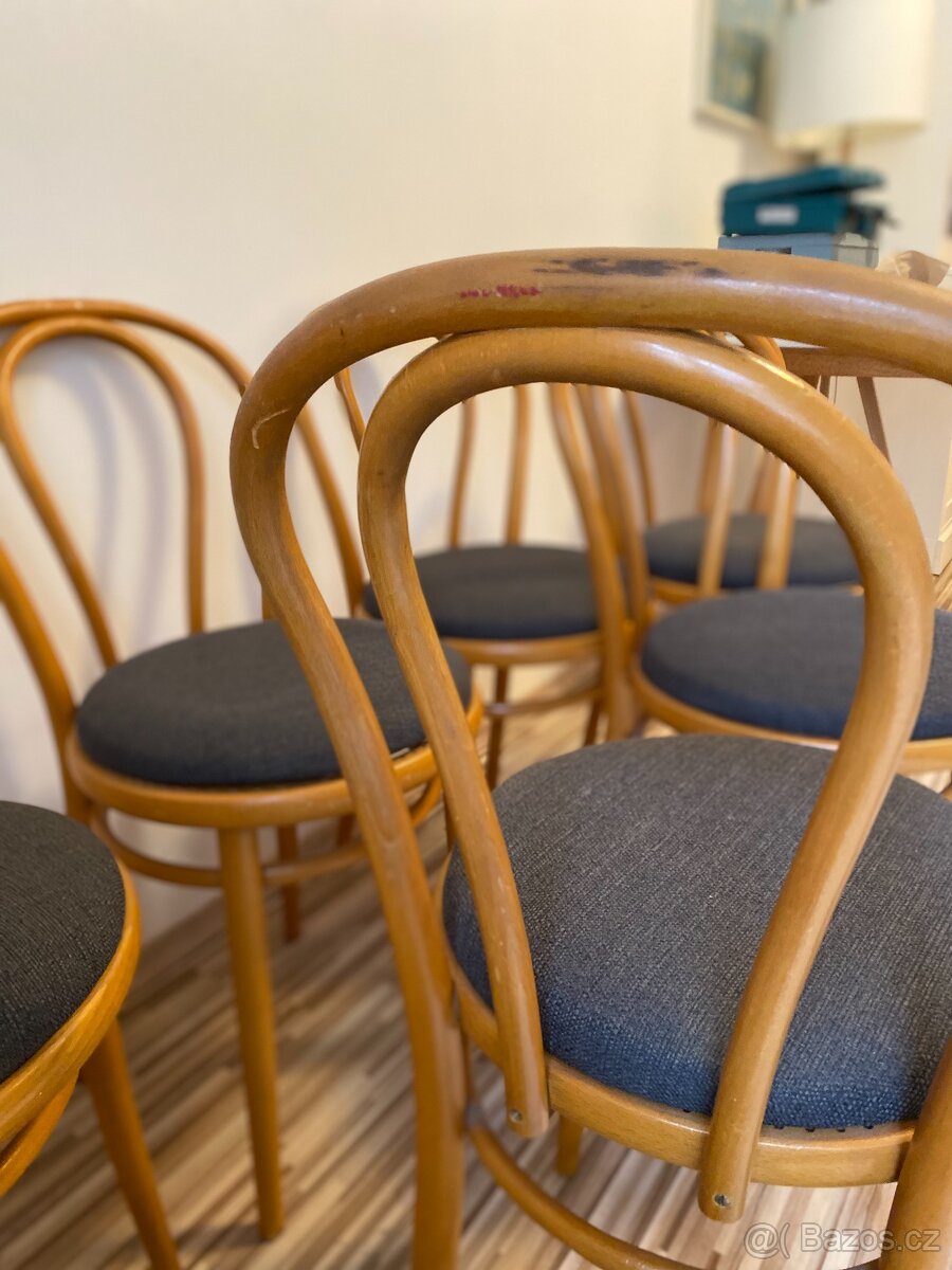Židle Thonet, repasované, 6ks - 4