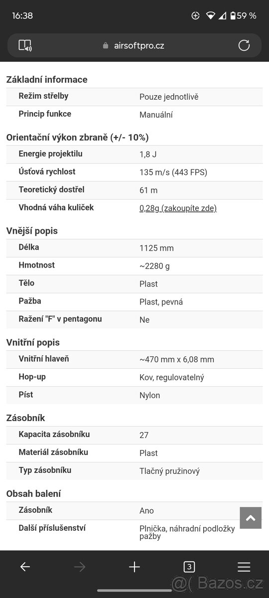Airsoft sniper McMillan M40A3 - Sportline + optika - 4
