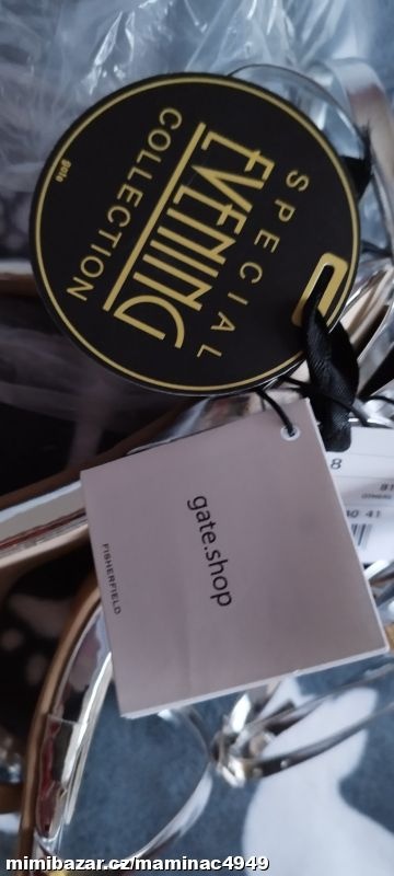 Prodám nové společenské dámské stříbrné střevíčky v.38 - 4