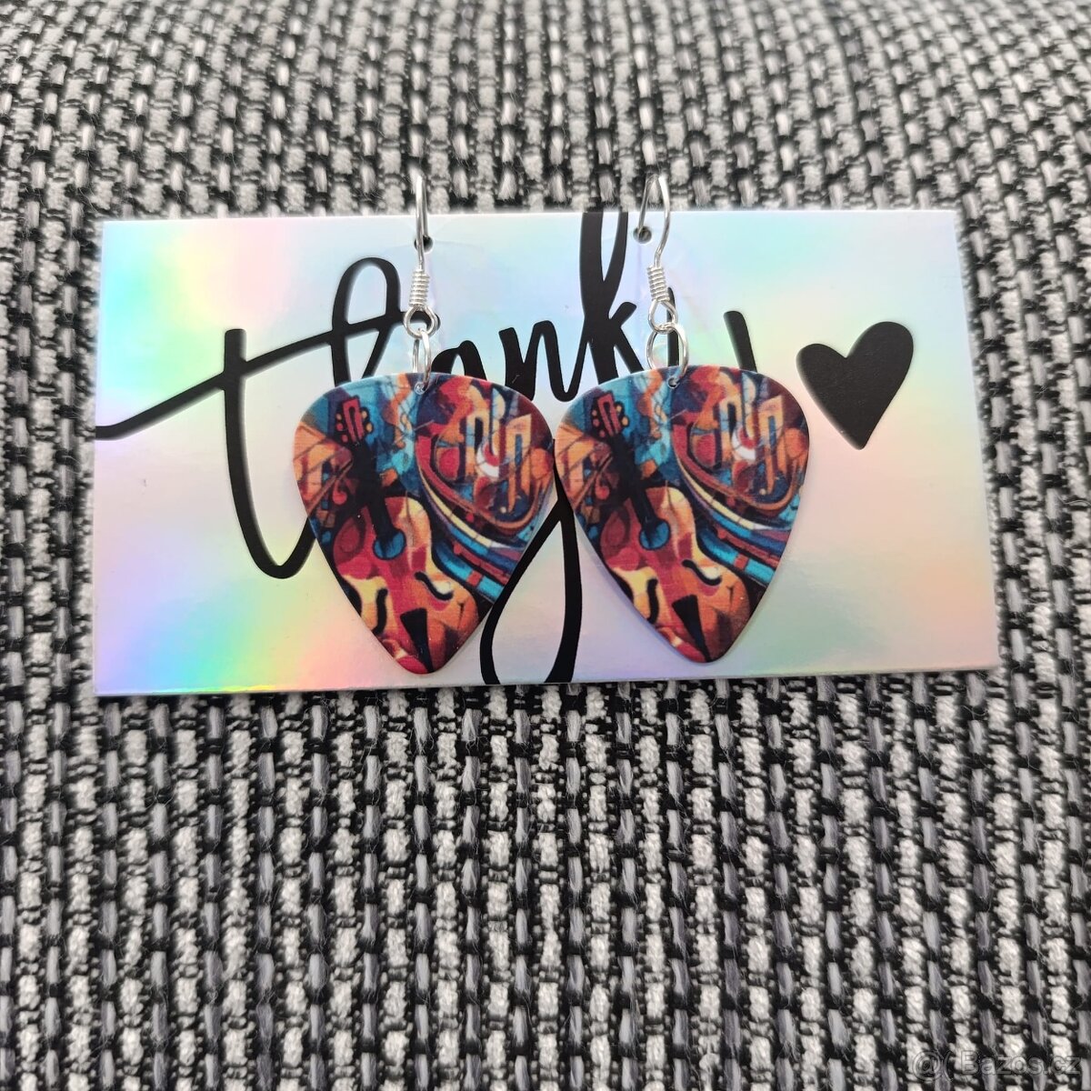 Náušnice z kytarových trsátek - 4