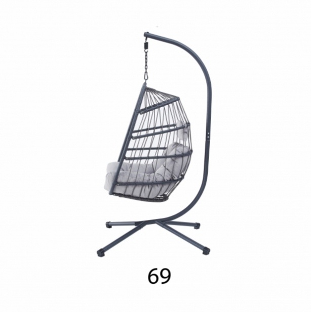 Závěsné křeslo (houpačka) šedá barva - 4