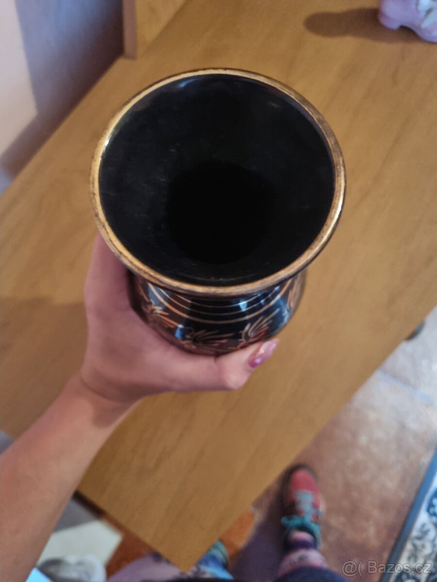 Stará tmavě modrá vaza - 4