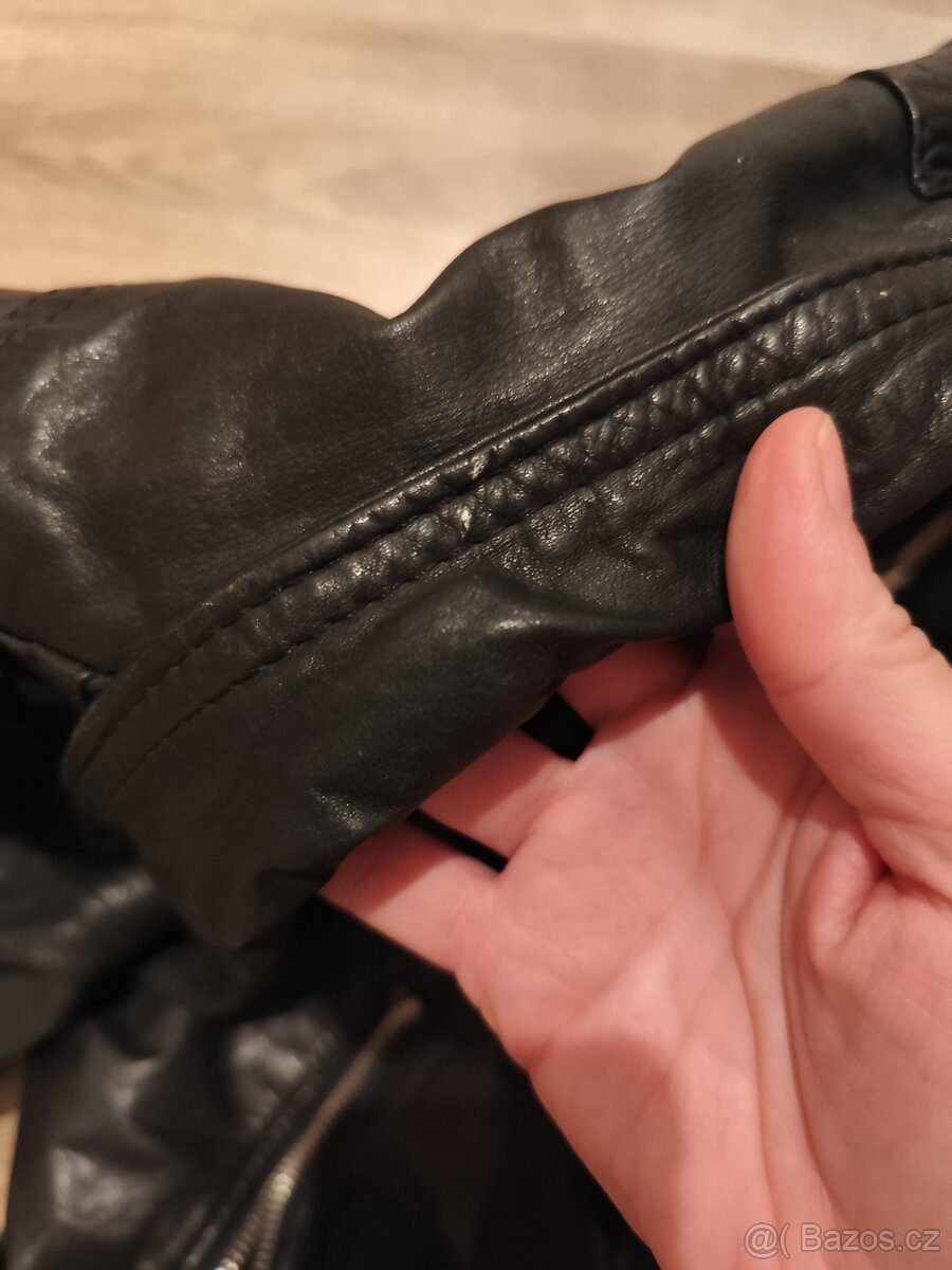 Kožený motorkářský křivák - 4