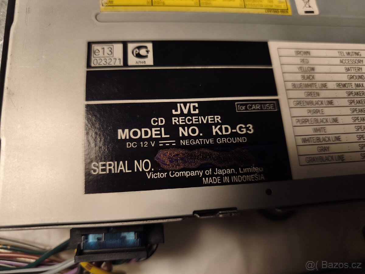 Autorádio JVC KD-G3 s cd - 4