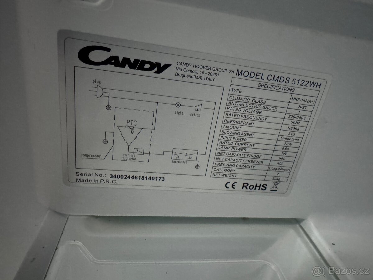 Lednice s mrazákem Candy - 4