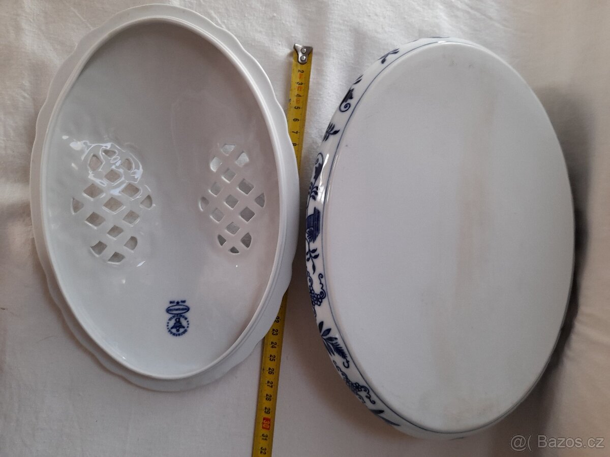 Prodám originál cibulák Bonboniéra oválná na 1 kg s víkem - 4