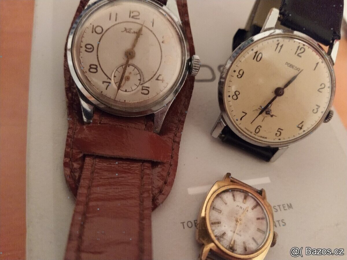 PRO SKUTEČNÉ SBĚRATELÉ 3 X STAROŽITNÉ HODINKY👍👍👍 - 4