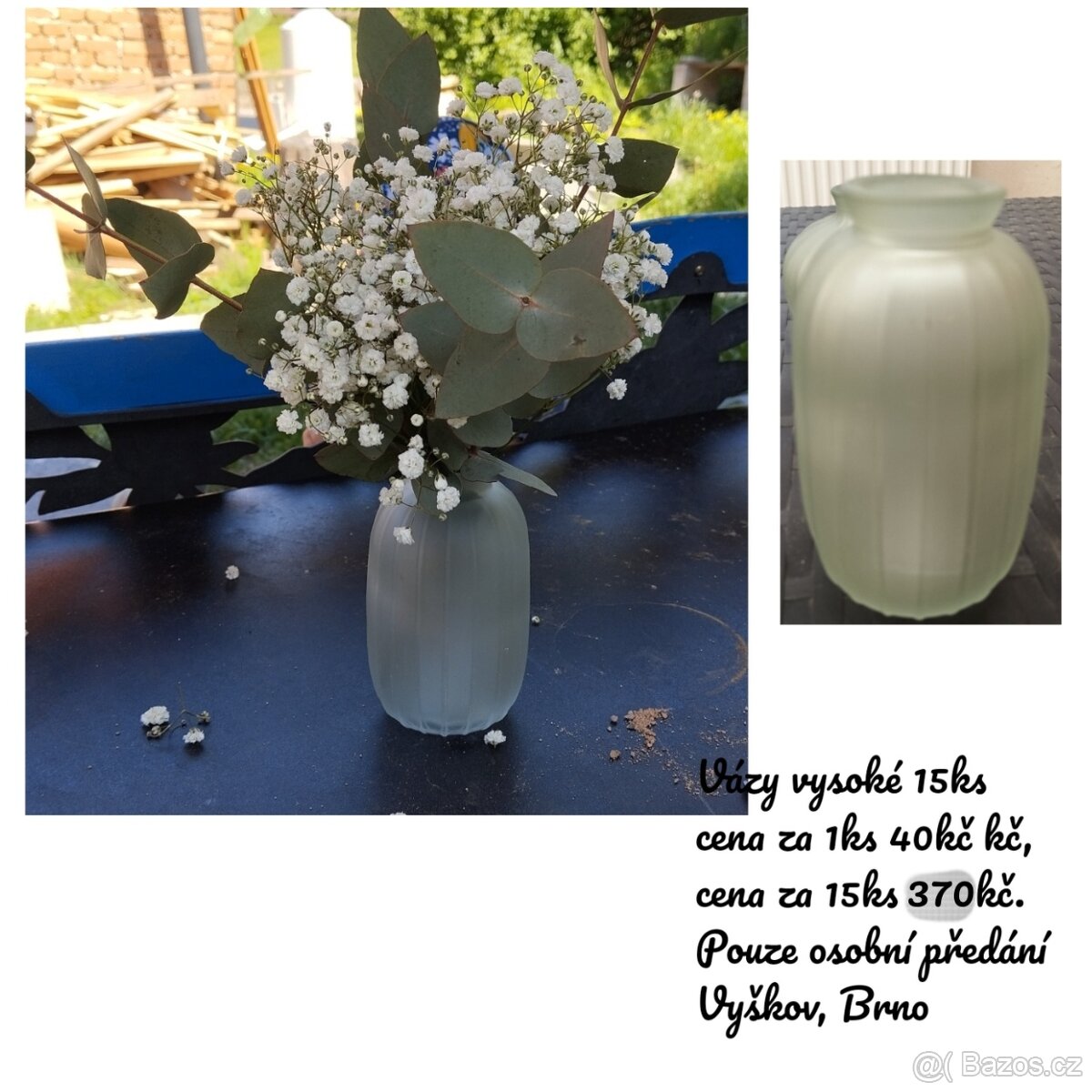 Sklenice, karafy, džbány , vázy, běhouny, svatba - 4