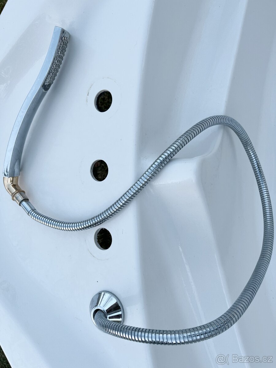 Rohová vana / koupelna 130cm (Symetrická ) + souprava - 4