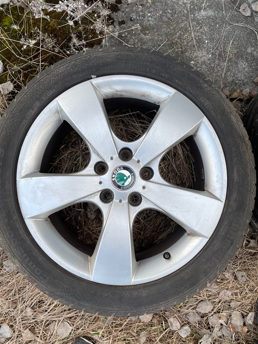 Prodám alu kola s pneu 225/45 r17 - 4