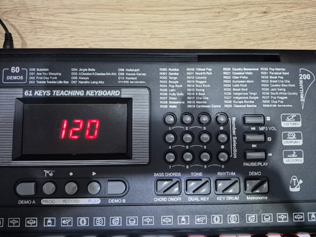 Největší nové led piano/klávesy/keyboard+USB+MP3,61 kláves - 4