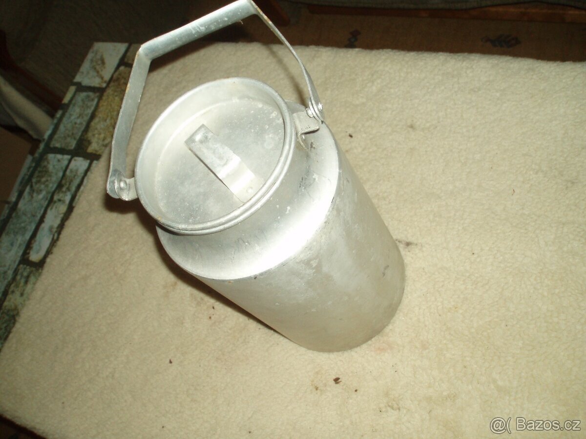 Velká retro hliníková bandaska cca 6 litrů - viz foto - 4