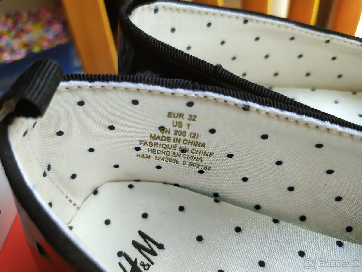 Nové lakované balerínky, H&M, vel. 32 - 4